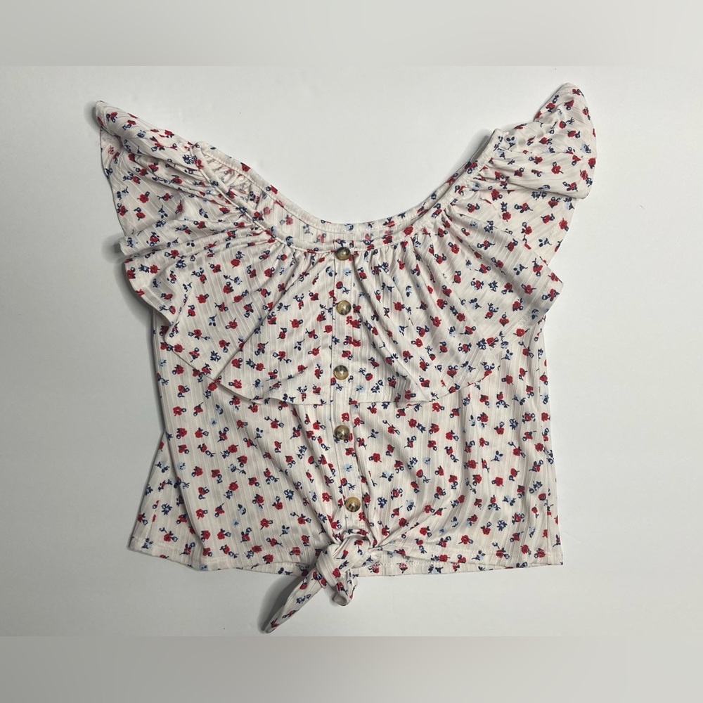 Justice Blouse optional off the shoulder Girls size 8
